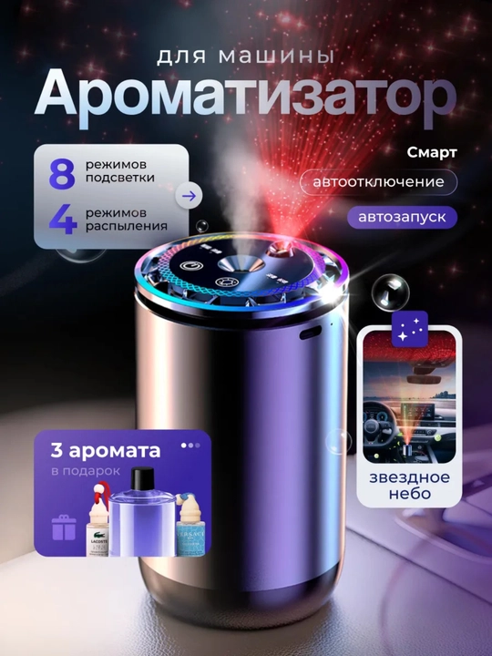 Mashinaga havo tozalagich, aromatizator proyektorlik - 