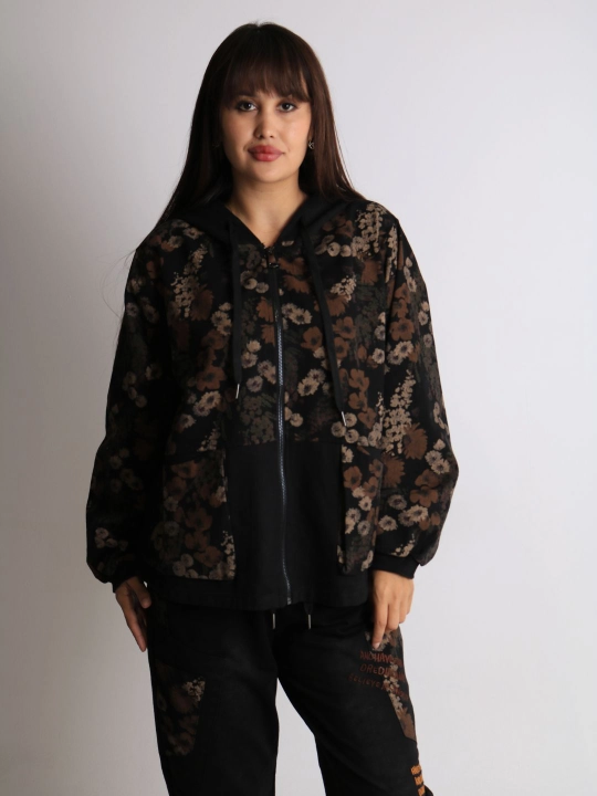 Ayollar oversize dvoyka, 100% paxta, bahor-kuz, XL–XXXL o‘lcham