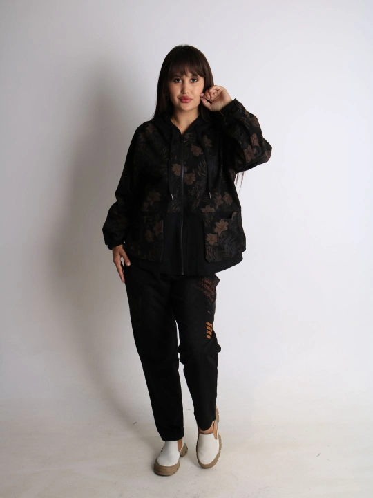 Ayollar oversize dvoyka, 100% paxta, bahor-kuz, XL–XXXL o‘lcham