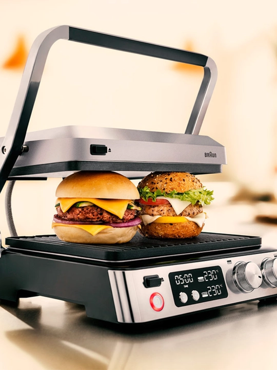 Электрогриль BRAUN CG7044 MultiGrill 7, 2000 Вт, 3 режима, антипригарные панели