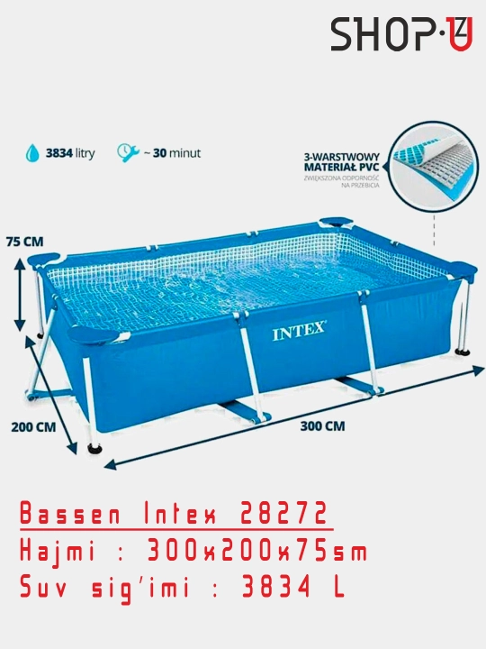 Karkasli basseyn Intex Prism/Metal Frame /Ultra XTR Frame Intex / Intex Easy Set