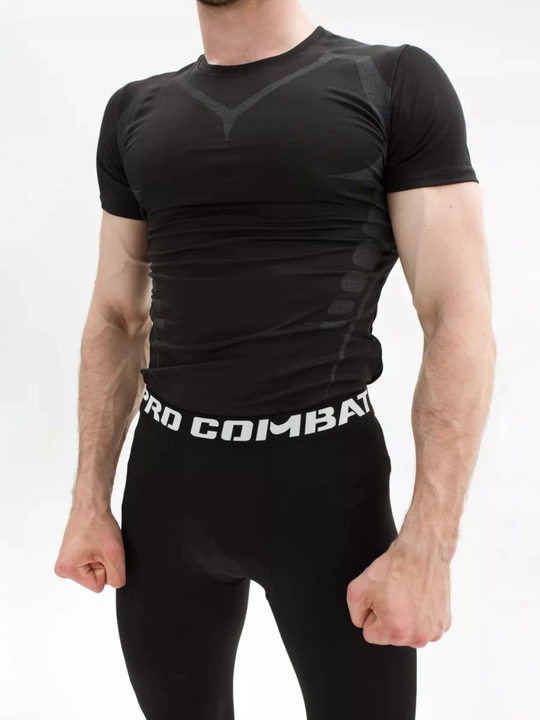 Rashgard erkaklar sport kiyimi 5x1, fitnes kiyimi, zal uchun termik ich kiyim, to‘plam