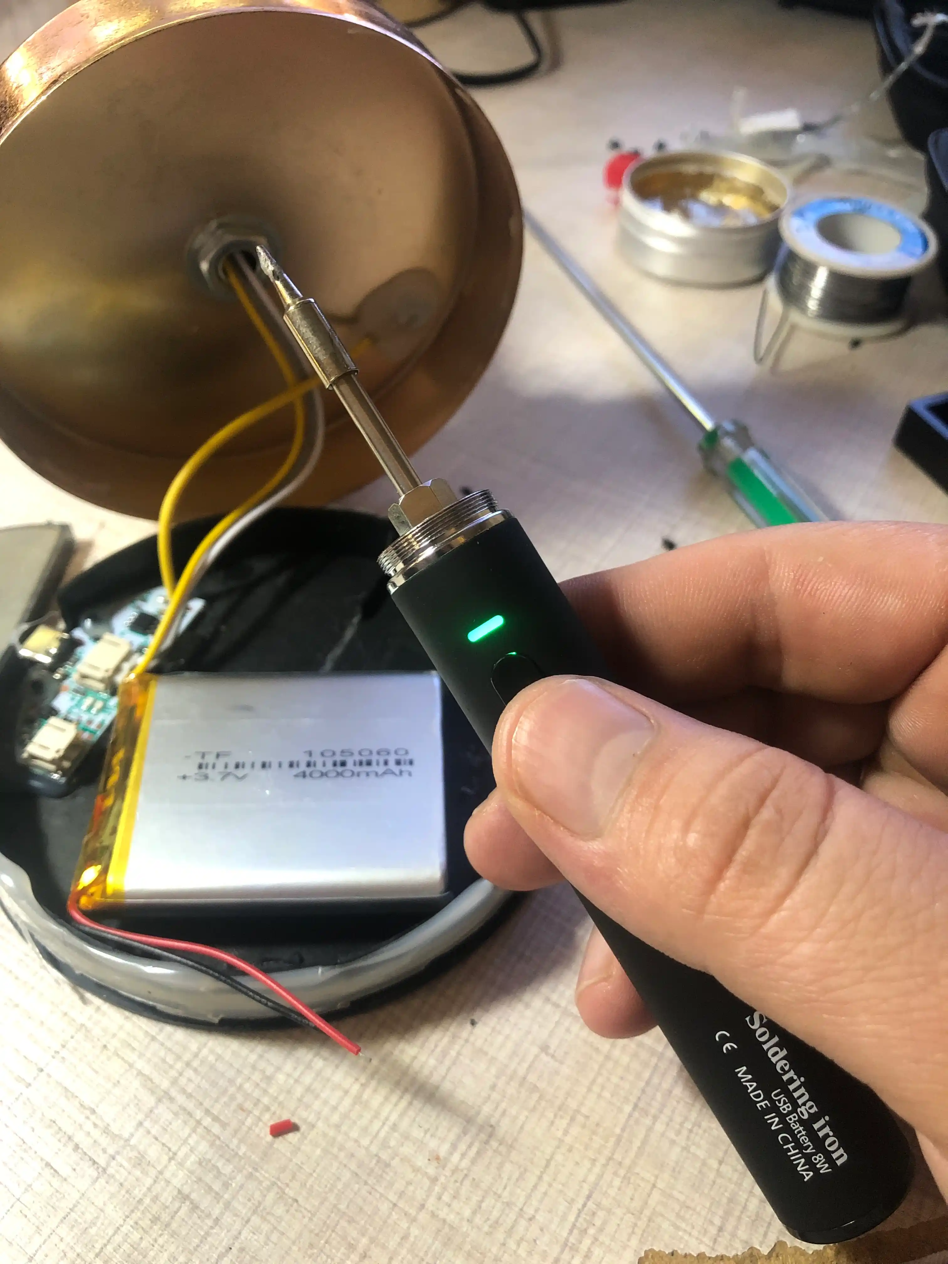 Portativ, simsiz, elektr kavsharlagich – Type-C, qayta zaryadlanuvchi, 3.7V, 2000 mAh