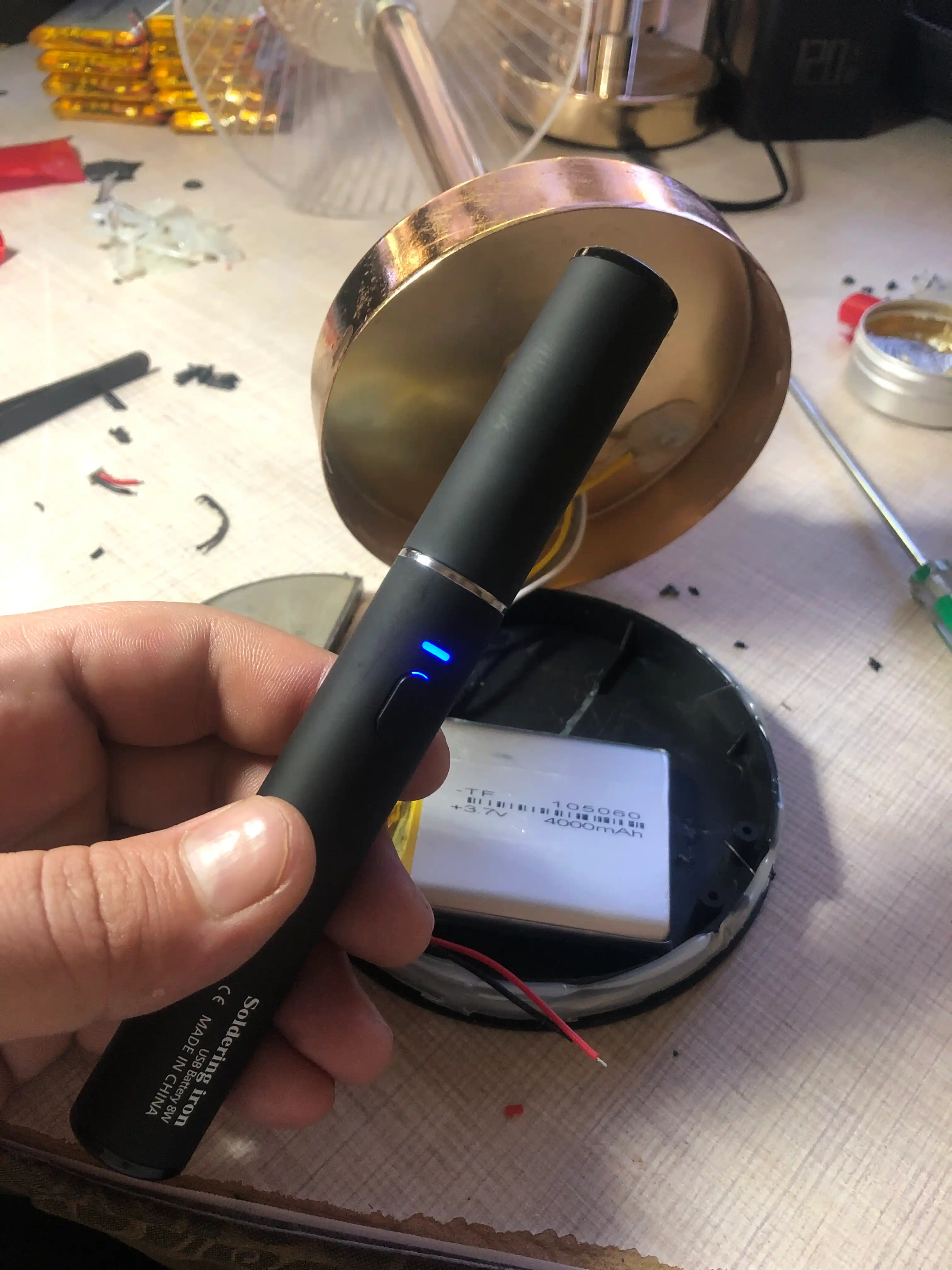 Portativ, simsiz, elektr kavsharlagich – Type-C, qayta zaryadlanuvchi, 3.7V, 2000 mAh