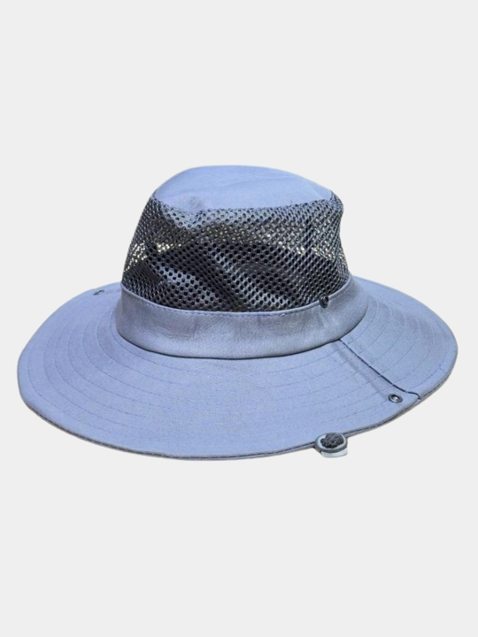 Keng qirrali shlyapa, kamuflyaj to'rli, yurish, baliq ovlash uchun