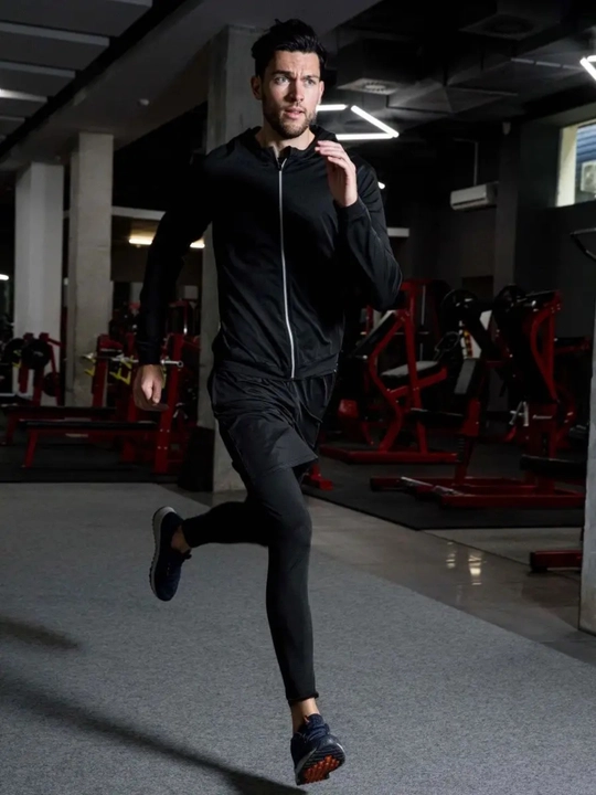 Rashgard sport kiyimlari, fitnes erkaklar kostyumi 5 tasi 1 da to'plam, zal termo kiyimlar