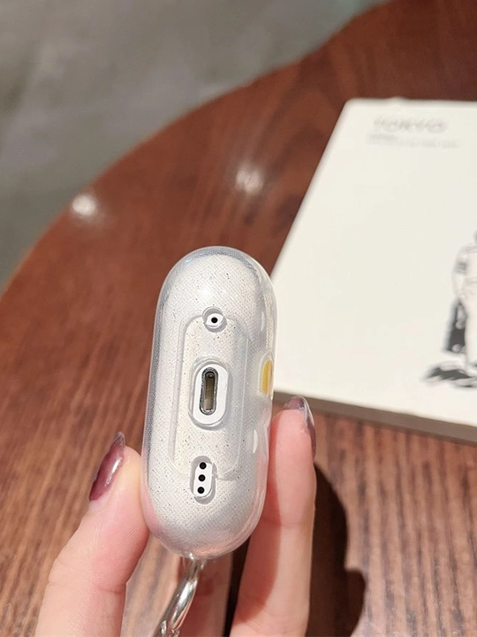 AirPods 1, 2 / Pro, 3, 4 simsiz quloqchinlar uchun g'ilof, yurak nashri bilan