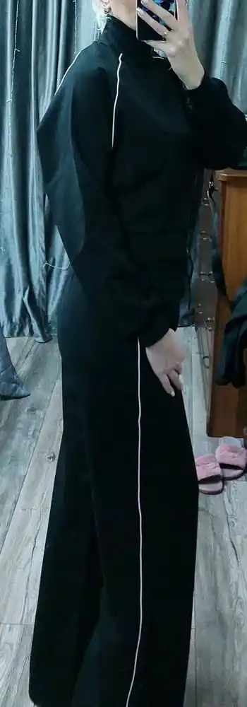 Ayollar kundalik sport kostyumi, ikki qismli, bomber va shimlar, S - L