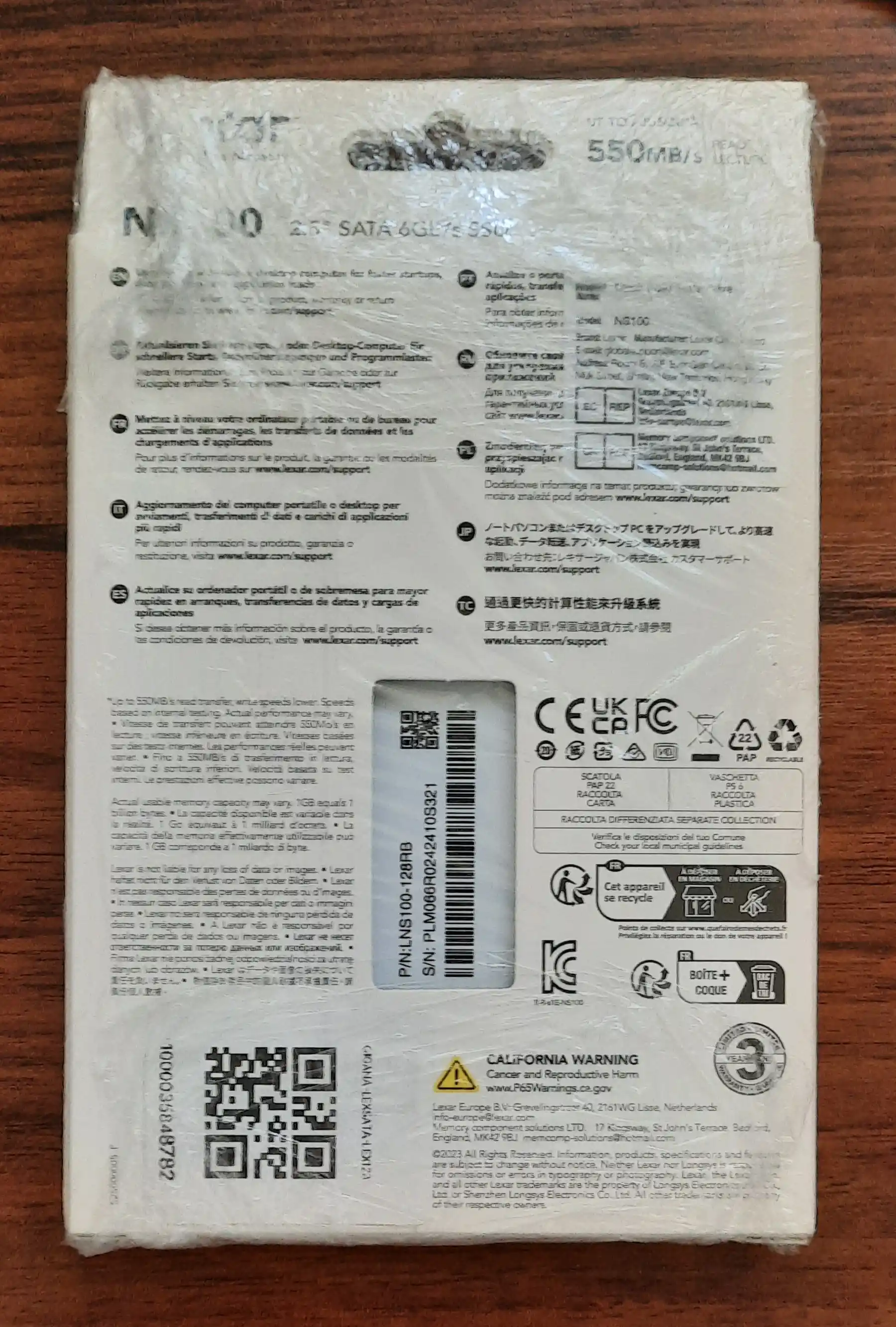 Hакопитель для пк и ноутбука SSD SATA 128ГБ 240ГБ 256ГБ 512ГБ 1ТБ 2ТБ Lexar