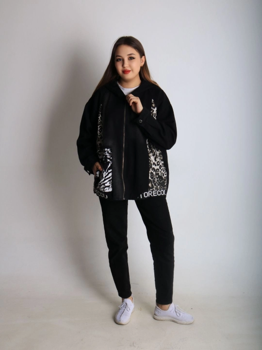 Ayollar uchun bahor-kuzgi universal kurtka, katta o‘lcham XL–XXXL, plus-size kiyim