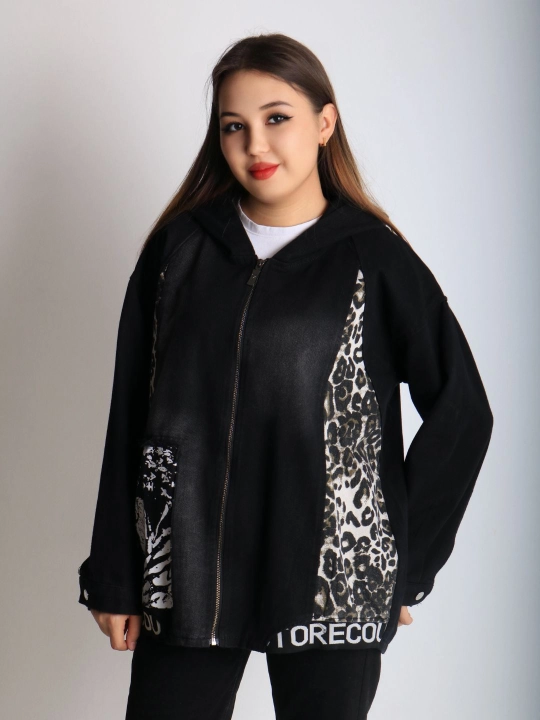 Ayollar uchun bahor-kuzgi universal kurtka, katta o‘lcham XL–XXXL, plus-size kiyim