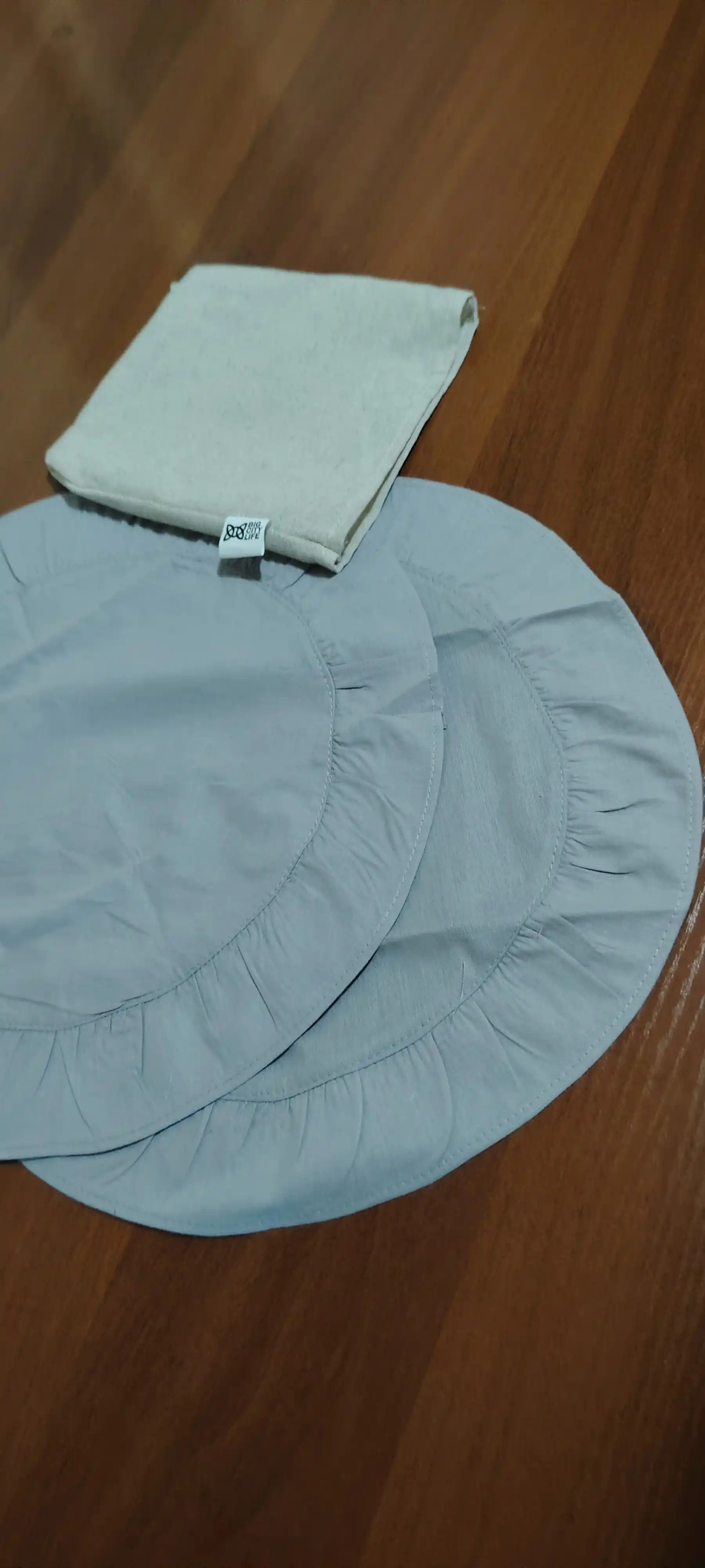 Servis salfetkalari, 2 dona, 100% paxta, likopcha ostiga mo‘ljallangan matoli tagliklar