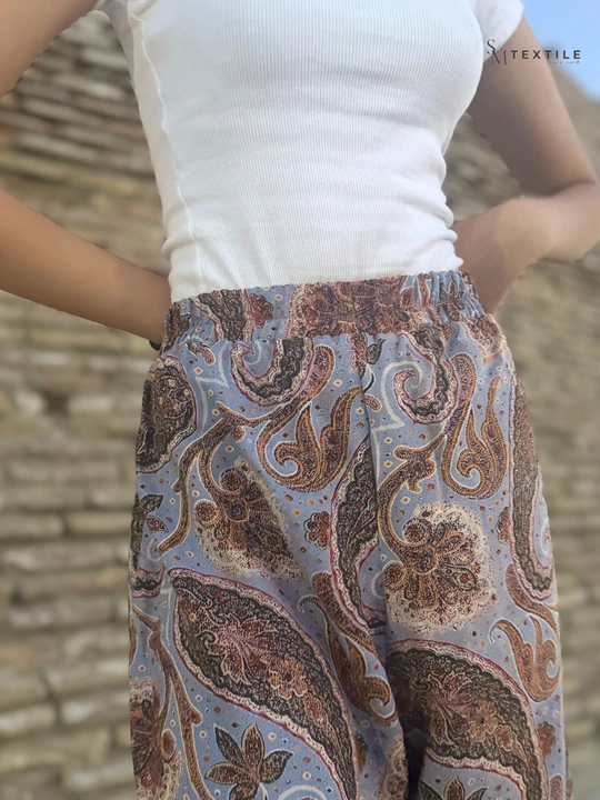 Ayollar kulotlari, keng, palatsso, poplin matosi