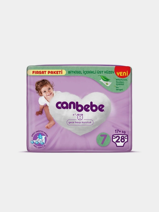 Детские подгузники Canbebe, размер 7, (17+ кг), 28 шт