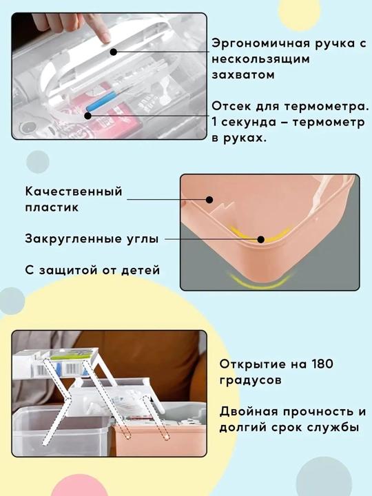 Аптечка домашняя контейнер - органайзер для лекарств