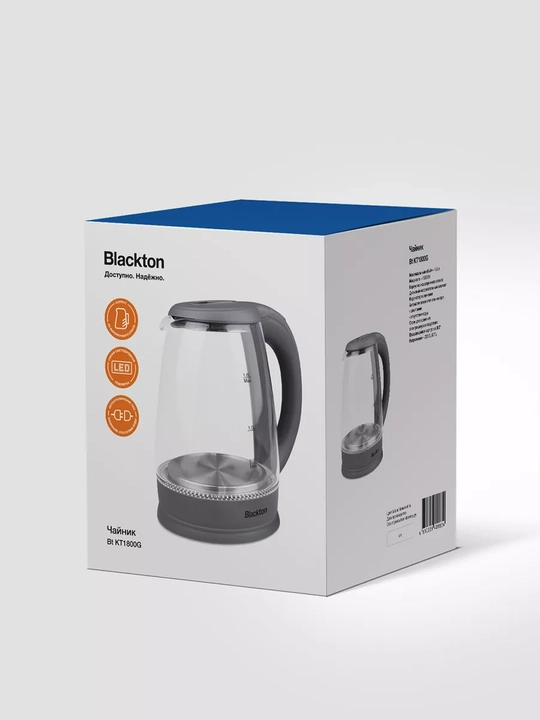 Электрический чайник Blackton Bt KT1800G, объем 1.8 л, мощность 1500 Вт