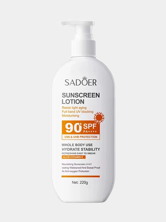 Солнцезащитный крем для лица и тела с SPF 90+ SADOER 220 гр