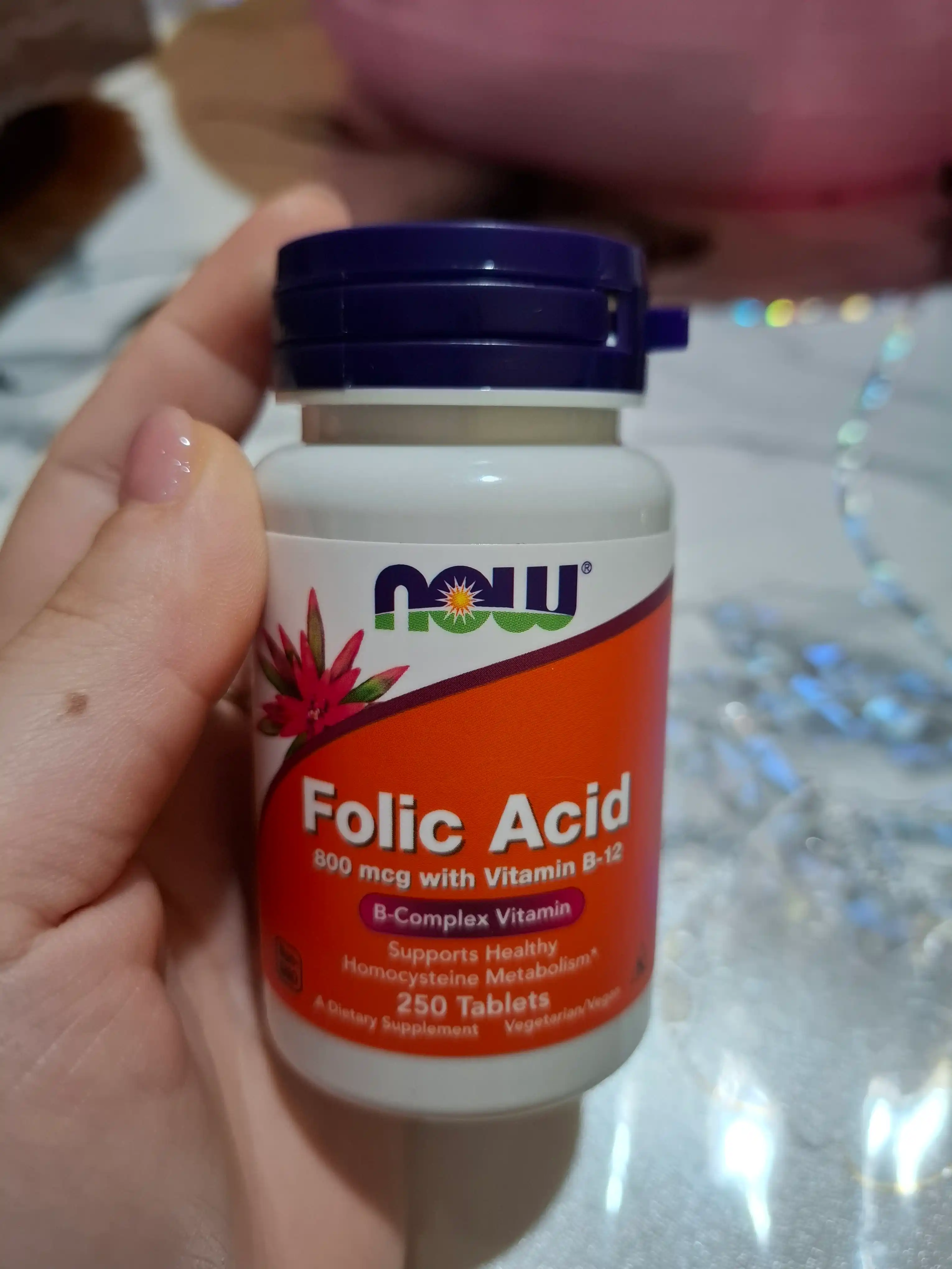 Фолиевая кислота NOW FOODS, 800мкг, 250 таблеток, Халяль