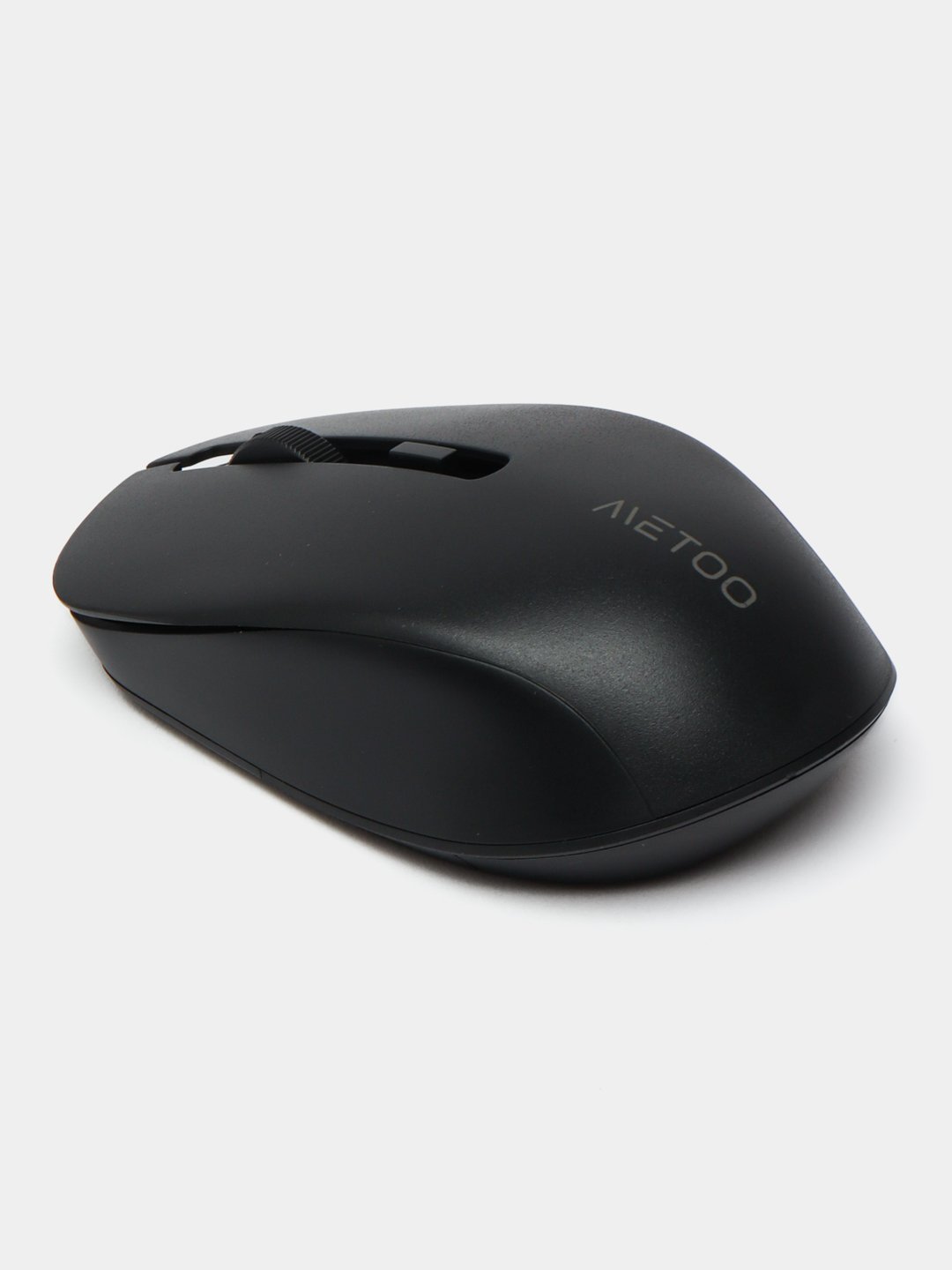 Simsiz bluetooth sichqoncha Metoo 2.4G E0 shovqinsiz, batareyka to'plamda, qora