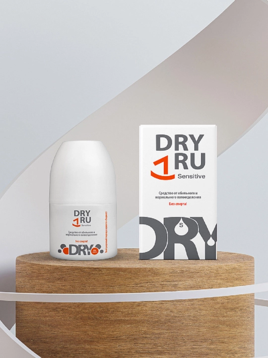 Дезодорант антиперспирант Dry ru sensitive rollon 50 ml без спирта для чувствительной кожи