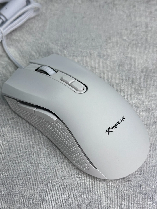 XTRIKE ME GM-314 o‘yin sichqonchasi, 7200 DPI, RGB, 7 tugma, USB, oq rang
