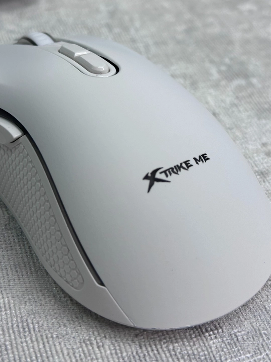XTRIKE ME GM-314 o‘yin sichqonchasi, 7200 DPI, RGB, 7 tugma, USB, oq rang