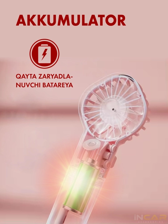 Портативный карманный, мини вентилятор с увлажнителем