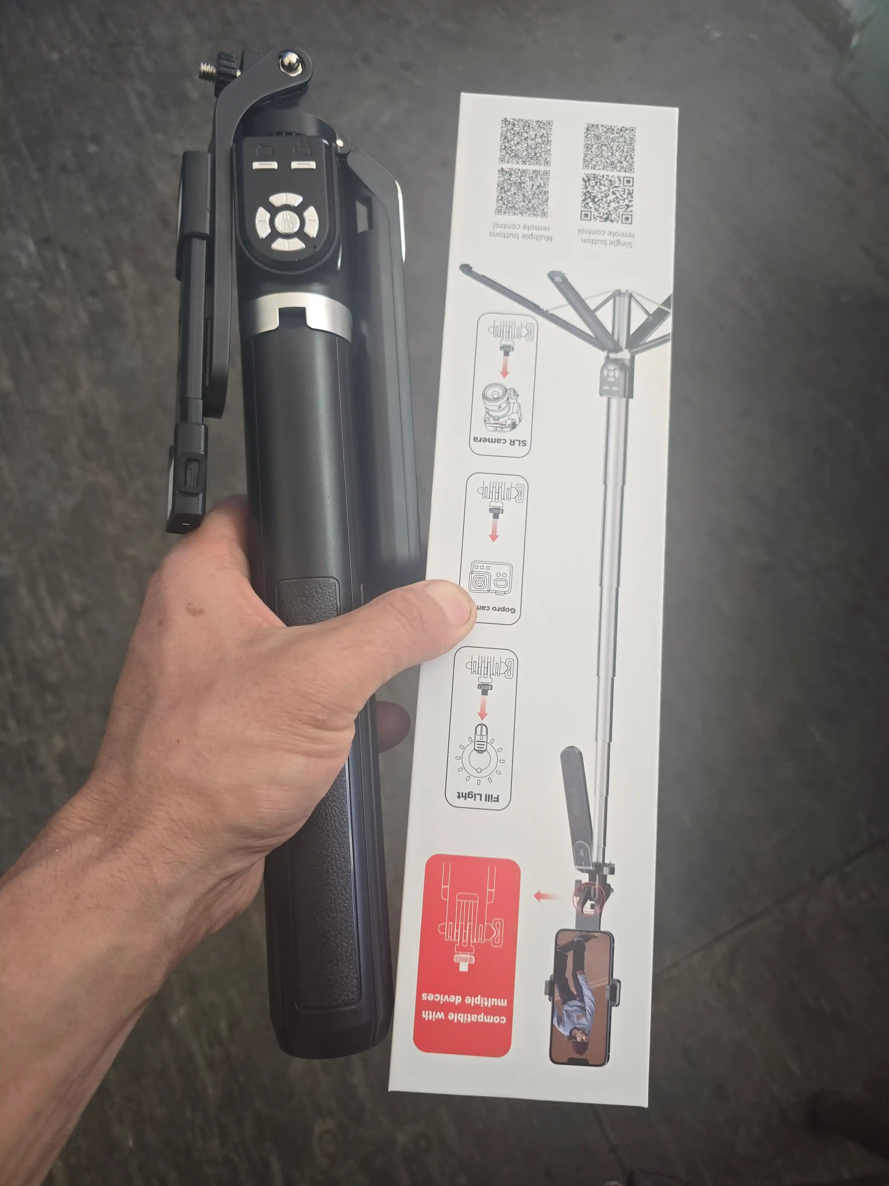 Штатив 6 В 1 ,Монопод для телефона+ 2 LED , Bluetooth, штатив для телефона 220 см, селфи