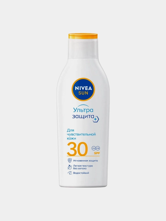 Quyoshdan himoyalovchi losyon NIVEA SUN, sezgir teri uchun, "Ultra himoya," SPF 50, 200 ml