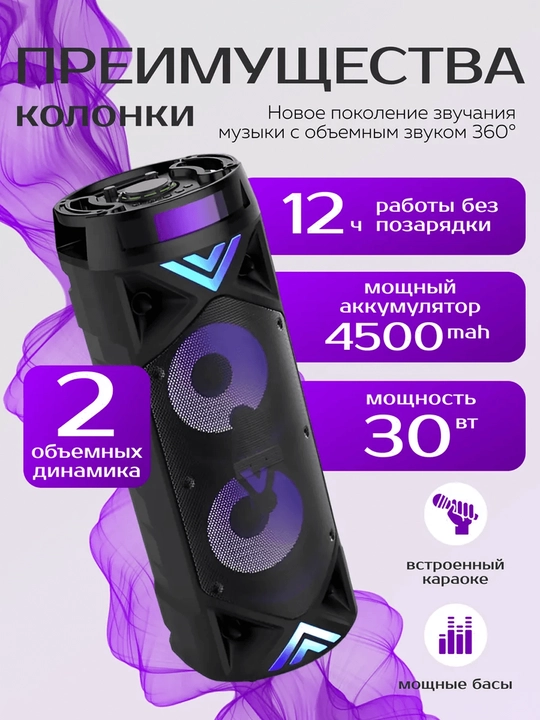 Kalonka karaoke, Bluetooth simsiz portativ dinamik, mikrofonli musiqa kalonkasi