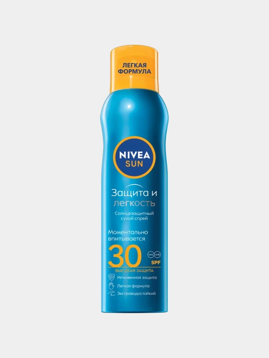 Quruq quyoshdan himoya qiluvchi sprey NIVEA SUN "Himoya va yengillik", SPF 30, 200 ml