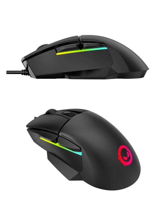 Gaming sichqoncha simli Lorgar Jetter 357, RGB yoritgich bilan