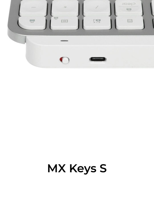 Logitech MX Keys S, yoritgichli ofis klaviaturasi, yaqinlashtirish sensori bilan  