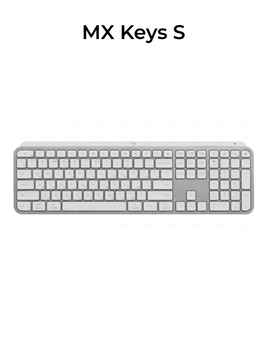 Logitech MX Keys S, yoritgichli ofis klaviaturasi, yaqinlashtirish sensori bilan  
