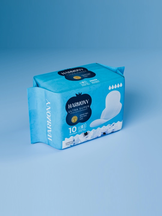 Ayollar uchun gigiena prokladkalari Harmony Ultra super, ultra yupqa, 280 mm, 10 dona