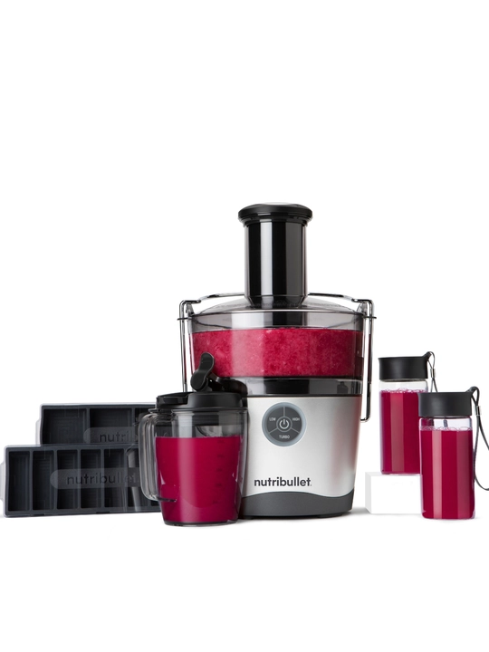 Соковыжималка NUTRIBULLET NBJ200G, 1000 Вт, 1.5 л, 3 скорости, серебристо-чёрная