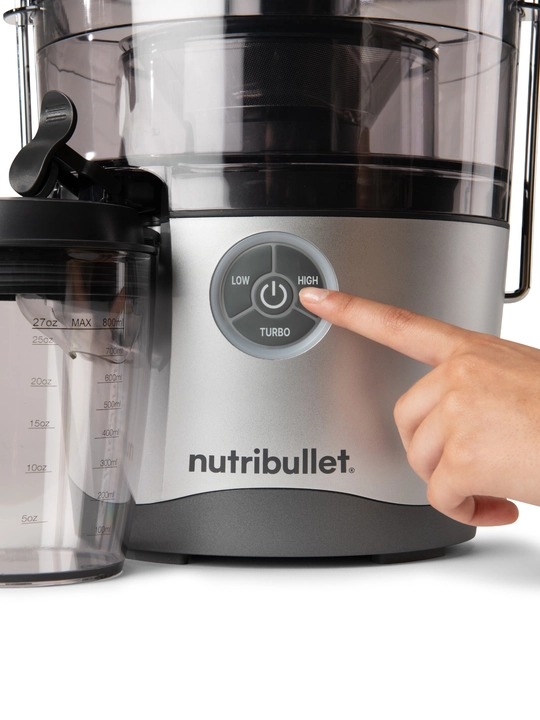 Соковыжималка NUTRIBULLET NBJ200G, 1000 Вт, 1.5 л, 3 скорости, серебристо-чёрная