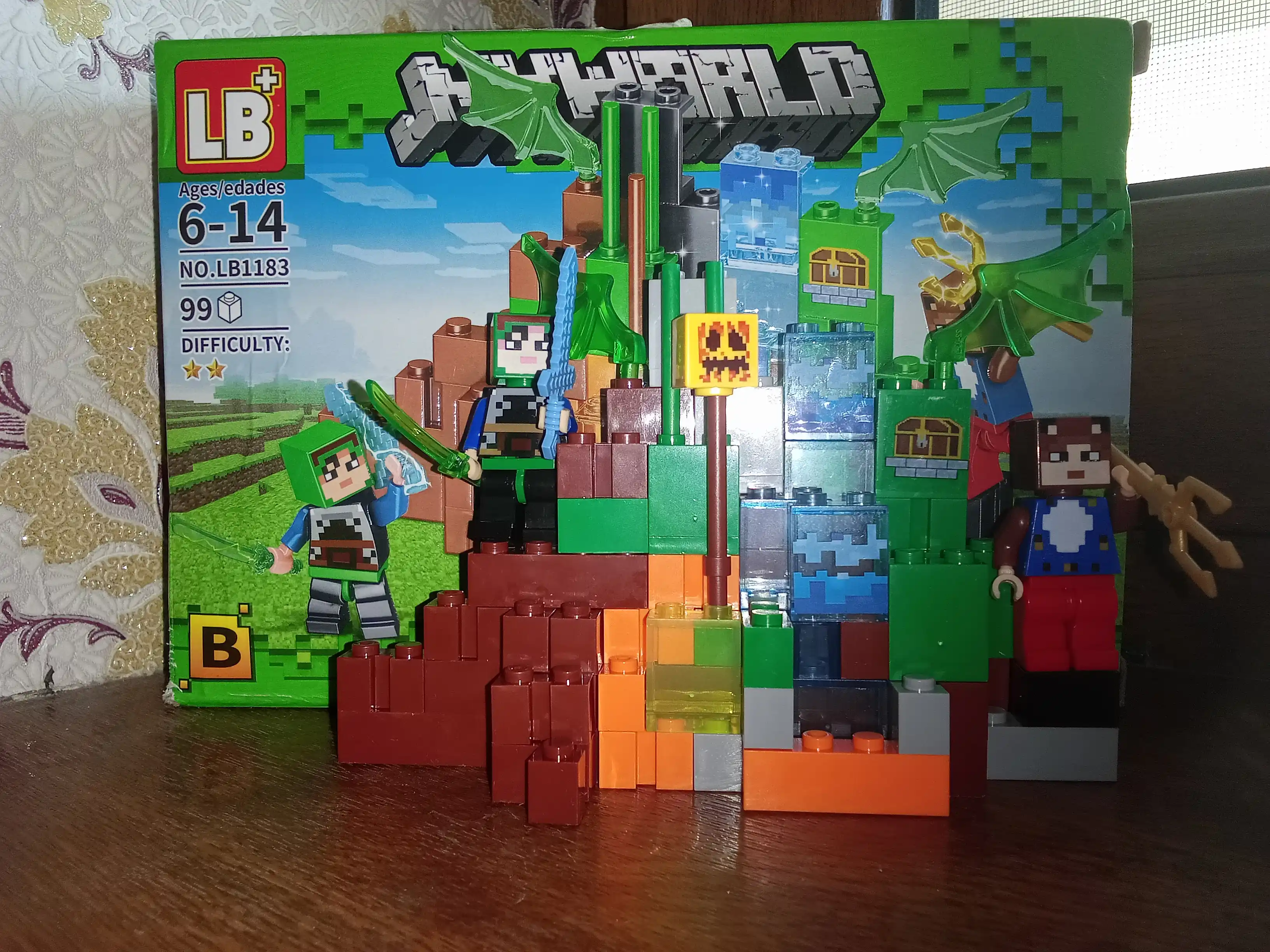 Konstruktor My world, Lego Minecraft, Cube world bilan mos keladi,99 dan 146 gacha qismlar