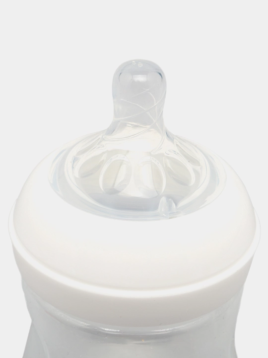 BabyLand tabiiy silikonli butilka, chaqaloqlarni ovqatlantirish uchun, 125, 260 ml hajmli