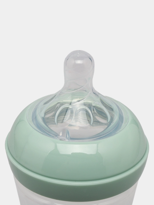 BabyLand tabiiy silikonli butilka, chaqaloqlarni ovqatlantirish uchun, 125, 260 ml hajmli