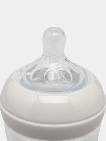 BabyLand tabiiy silikonli butilka, chaqaloqlarni ovqatlantirish uchun, 125, 260 ml hajmli