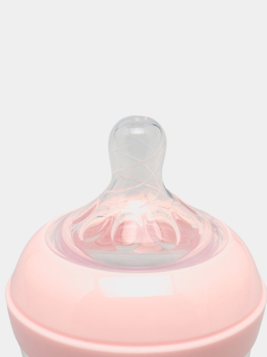 BabyLand tabiiy silikonli butilka, chaqaloqlarni ovqatlantirish uchun, 125, 260 ml hajmli
