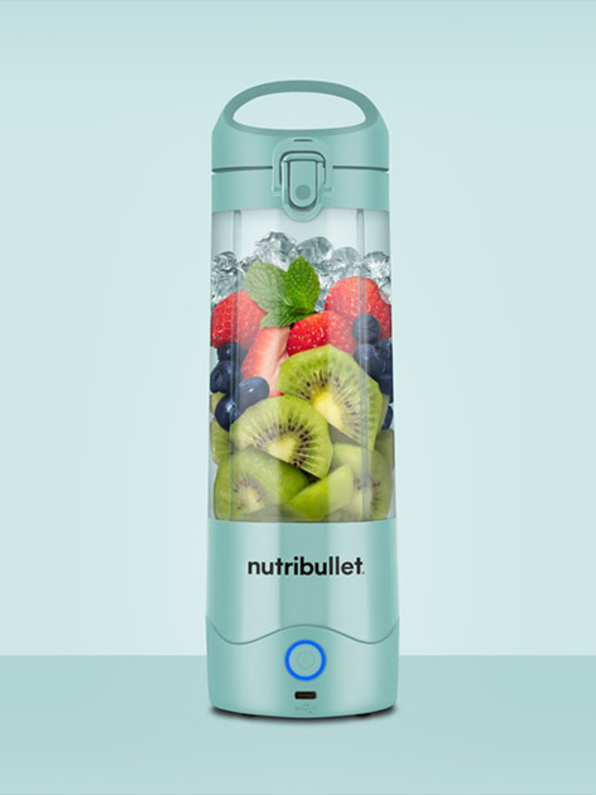 Блендер портативный мини Nutribullet NBP003LBL, аккумуляторный, 475 мл