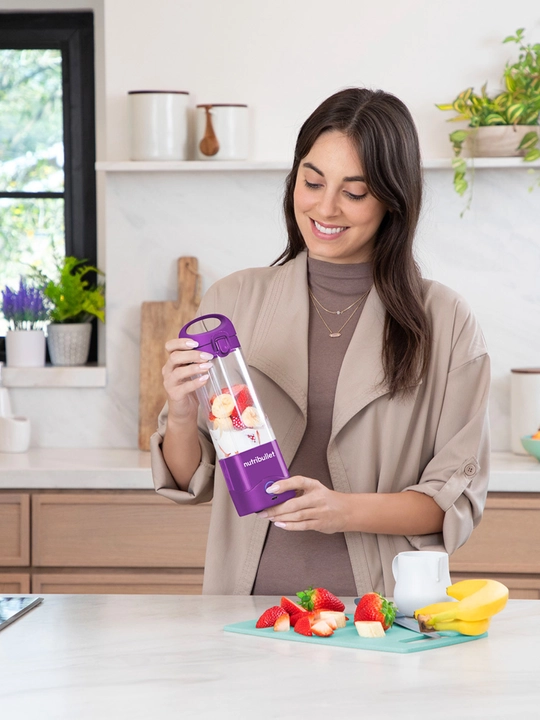 Блендер портативный мини Nutribullet NBP003PU, аккумуляторный, 475 мл