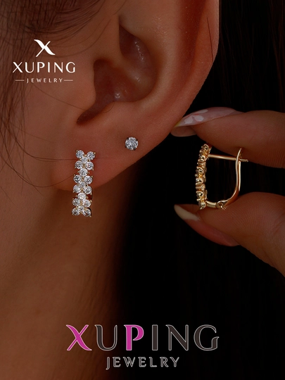 Серьги Xuping — FARDI-10-СЕРЫЙ