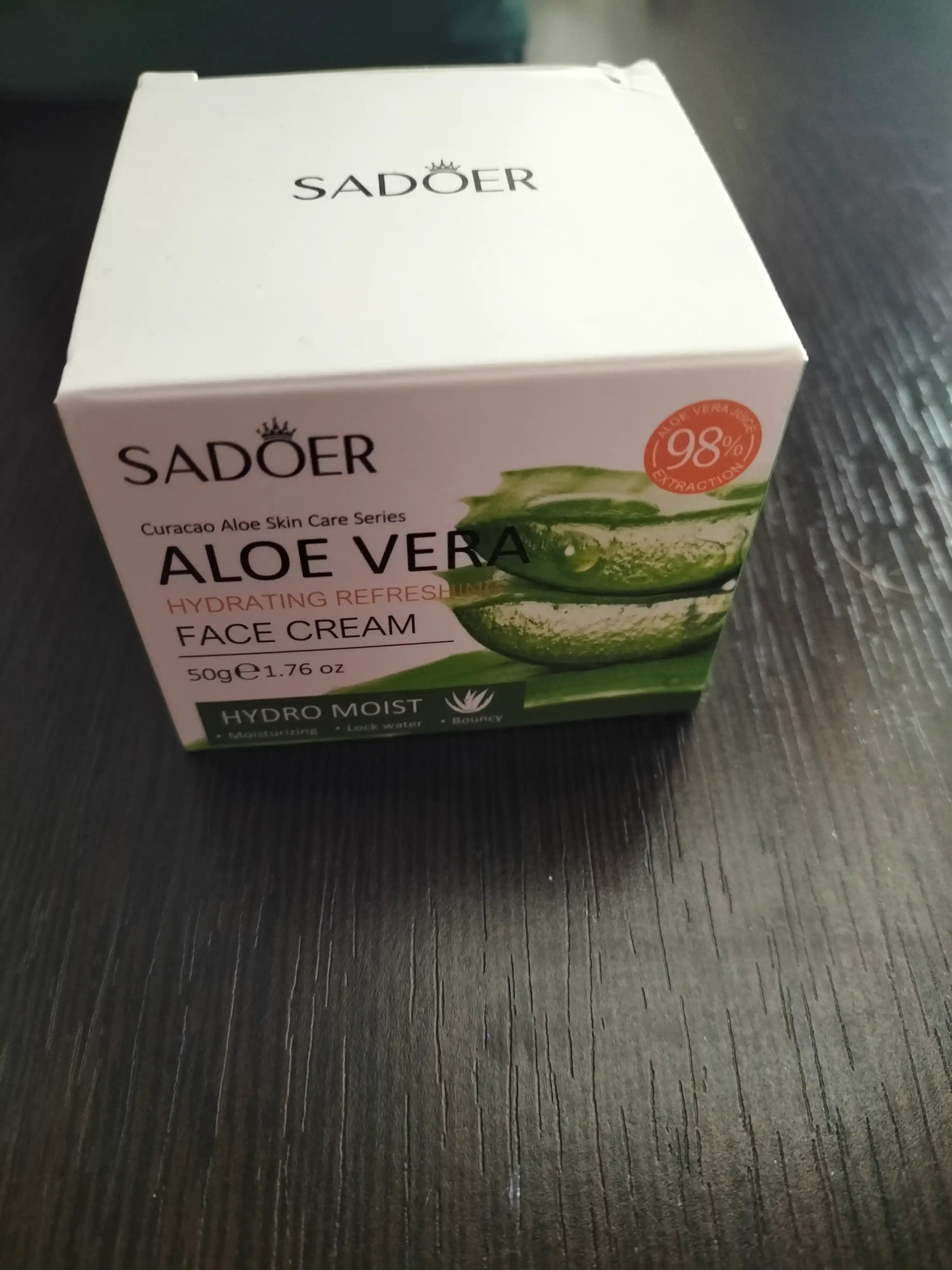 Крем для лица увлажняющий с экстрактом Алоэ Вера Sadoer 60 гр