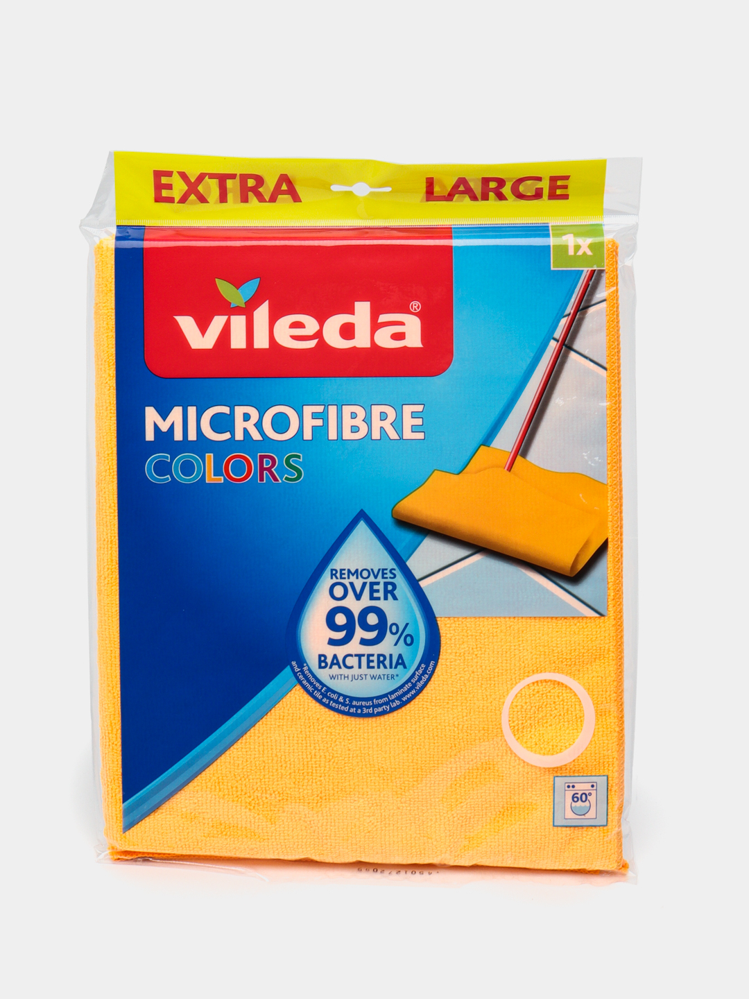 Vileda Colors тряпка из микрофибры для пола, впитывающая, прочная, 1 штука
