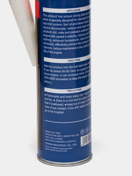 Yoqilg'i tizimi, injektor va vana tozalagich TONYIN FUEL SYSTEM INGECTOR CLEANER, 325 ml