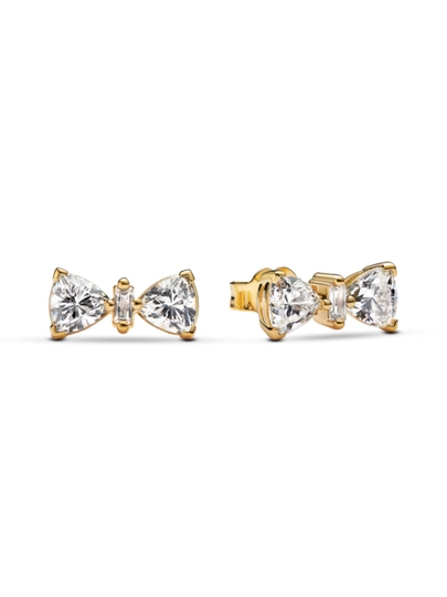Pandora “Sparkling Bow” 14 karatli oltin qoplamali sirg‘alar  263507C01