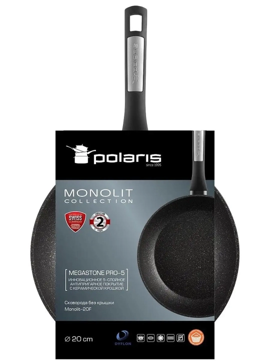 Polaris Monolit-20F barcha turdagi plitalar uchun yopishmaydigan tova, 20 sm